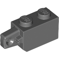 Lego kostka (kostička) 1x2 s pantem svisle, tmavě modro šedá (4210723)